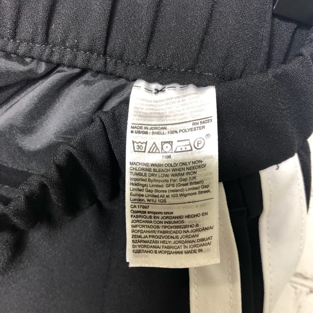 Banana Republic Hayden Pull On Tapered Fit Pants Black White Size XS 470330 - Picture 9 of 10